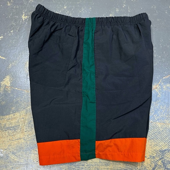 Nike Swim Trunks Sportswear Vintage Grey Orange Green White Tag - Picture 4 of 12